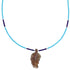 Multicolor Bead Authentic Sterling Silver Leaf Necklace BX120793